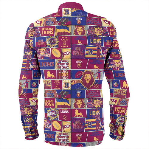 Brisbane Lions Long Sleeve Shirt Legacy Of The Pride Comic Style