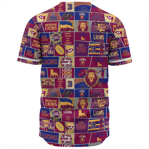 Brisbane Lions Baseball Shirt Legacy Of The Pride Comic Style Brisbane Lions Baseball Shirt Legacy Of The Pride Comic Style