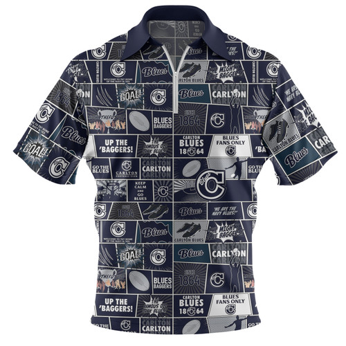 Carlton Zip Polo Shirt Legacy Of The Pride Comic Style