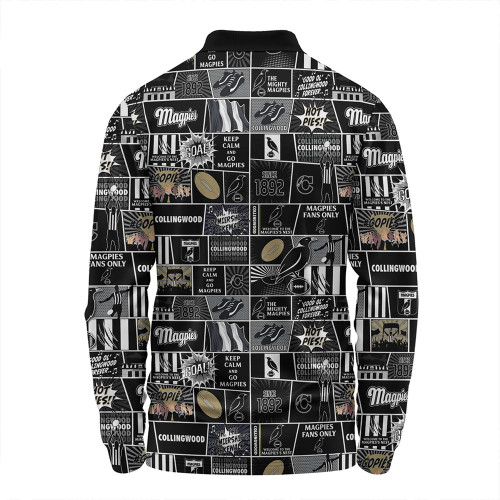 Collingwood Long Sleeve Polo Shirt Legacy Of The Pride Comic Style Collingwood Long Sleeve Polo Shirt Legacy Of The Pride Comic Style