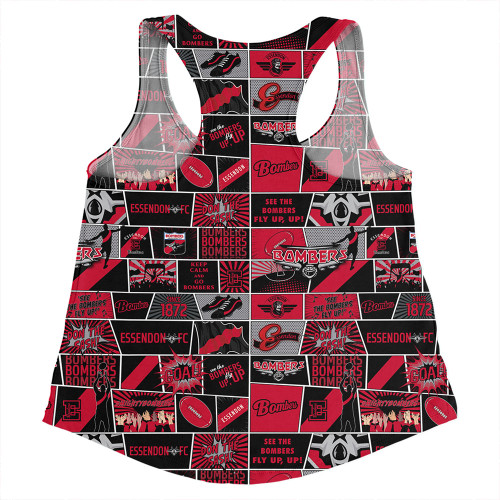 Essendon Women Racerback Singlet Legacy Of The Pride Comic Style Essendon Women Racerback Singlet Legacy Of The Pride Comic Style