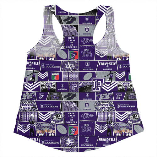 Fremantle Women Racerback Singlet Legacy Of The Pride Comic Style Fremantle Women Racerback Singlet Legacy Of The Pride Comic Style