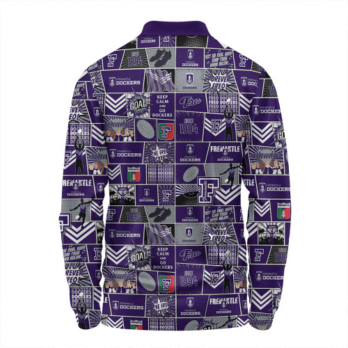 Fremantle Long Sleeve Polo Shirt Legacy Of The Pride Comic Style Fremantle Long Sleeve Polo Shirt Legacy Of The Pride Comic Style