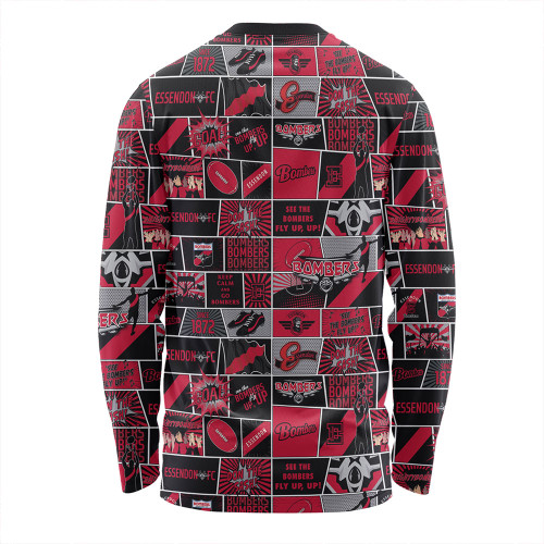 Essendon Long Sleeve T-shirt Legacy Of The Pride Comic Style Essendon Long Sleeve T-shirt Legacy Of The Pride Comic Style