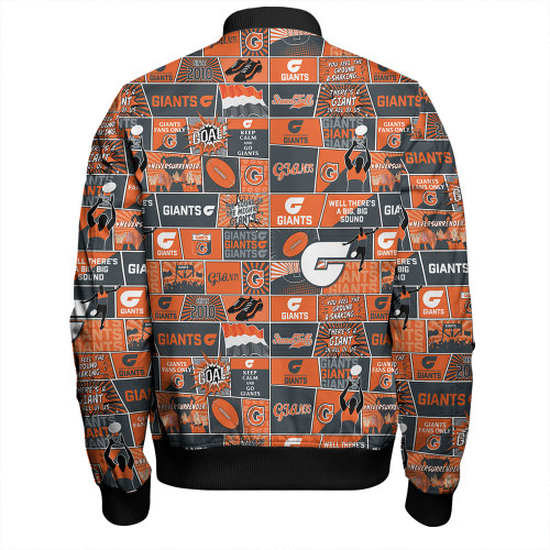 GWS GIANTS Bomber Jacket Legacy Of The Pride Comic Style GWS GIANTS Bomber Jacket Legacy Of The Pride Comic Style