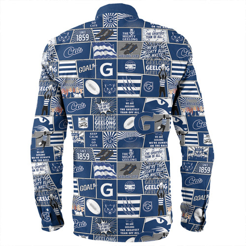 Geelong Cats Long Sleeve Shirt Legacy Of The Pride Comic Style