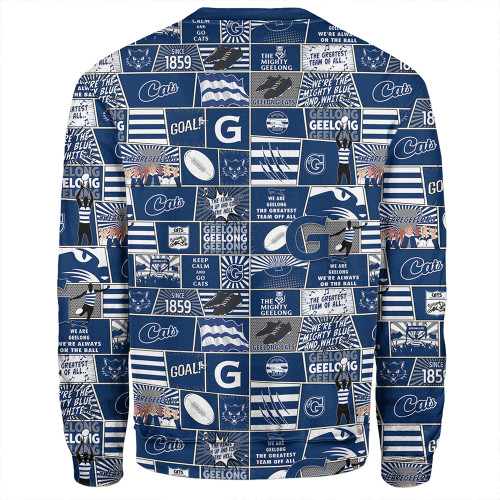 Geelong Cats Sweatshirt Legacy Of The Pride Comic Style Geelong Cats Sweatshirt Legacy Of The Pride Comic Style