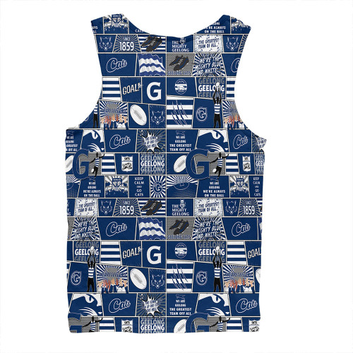 Geelong Cats Men Singlet Legacy Of The Pride Comic Style Geelong Cats Men Singlet Legacy Of The Pride Comic Style