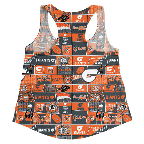 GWS GIANTS Women Racerback Singlet Legacy Of The Pride Comic Style GWS GIANTS Women Racerback Singlet Legacy Of The Pride Comic Style
