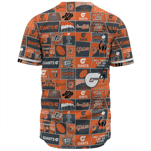GWS GIANTS Baseball Shirt Legacy Of The Pride Comic Style GWS GIANTS Baseball Shirt Legacy Of The Pride Comic Style