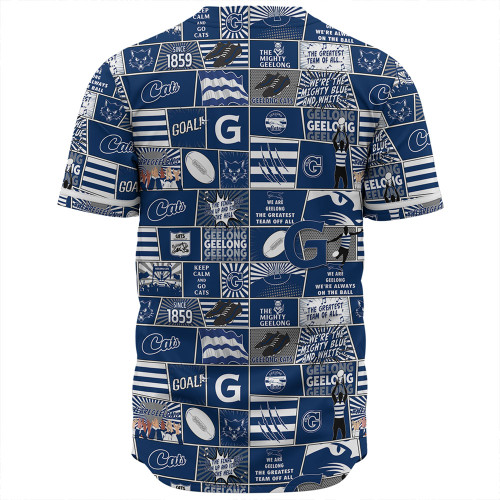 Geelong Cats Baseball Shirt Legacy Of The Pride Comic Style Geelong Cats Baseball Shirt Legacy Of The Pride Comic Style