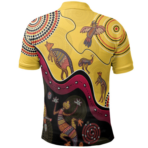 Australia Aboriginal Polo Shirt - Indigenous Animals Life Art