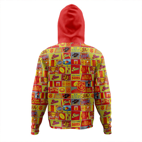 Gold Coast SUNS Hoodie Legacy Of The Pride Comic Style Gold Coast SUNS Hoodie Legacy Of The Pride Comic Style