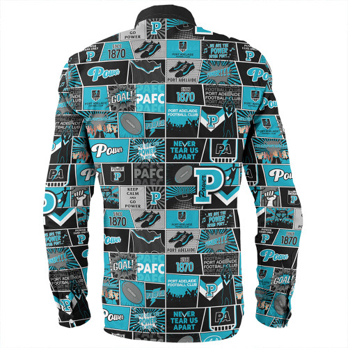 Port Adelaide Long Sleeve Shirt Legacy Of The Pride Comic Style Port Adelaide Long Sleeve Shirt Legacy Of The Pride Comic Style