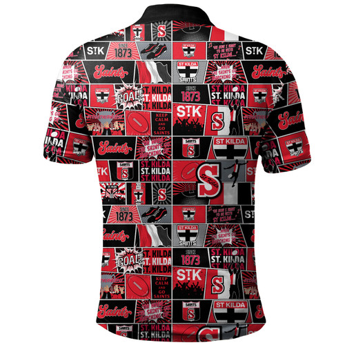 St Kilda Polo Shirt Legacy Of The Pride Comic Style