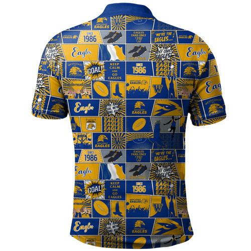 West Coast Eagles Polo Shirt Legacy Of The Pride Comic Style West Coast Eagles Polo Shirt Legacy Of The Pride Comic Style