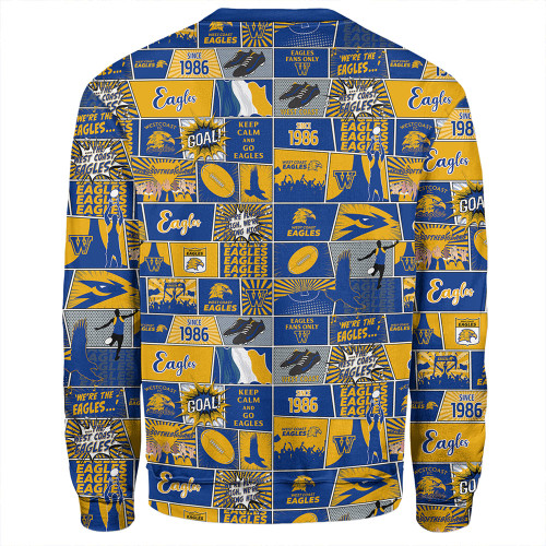 West Coast Eagles Sweatshirt Legacy Of The Pride Comic Style West Coast Eagles Sweatshirt Legacy Of The Pride Comic Style
