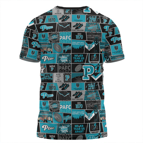 Port Adelaide T-Shirt Legacy Of The Pride Comic Style Port Adelaide T-Shirt Legacy Of The Pride Comic Style