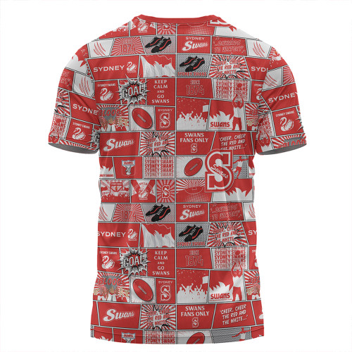 Sydney Swans T-Shirt Legacy Of The Pride Comic Style Sydney Swans T-Shirt Legacy Of The Pride Comic Style