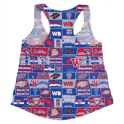 Western Bulldogs Women Racerback Singlet Legacy Of The Pride Comic Style Western Bulldogs Women Racerback Singlet Legacy Of The Pride Comic Style
