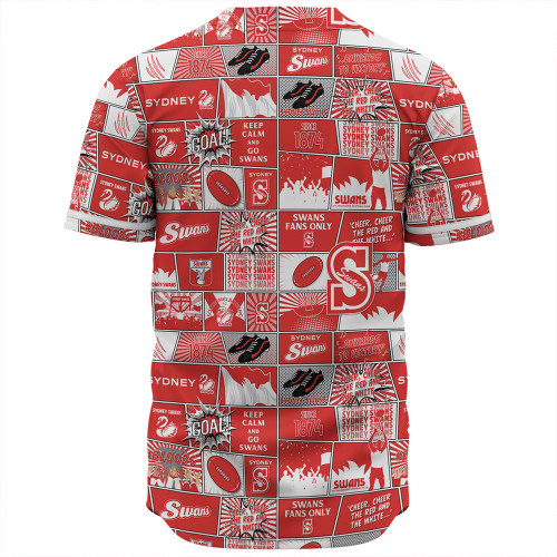Sydney Swans Baseball Shirt Legacy Of The Pride Comic Style Sydney Swans Baseball Shirt Legacy Of The Pride Comic Style