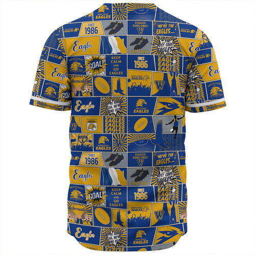 West Coast Eagles Baseball Shirt Legacy Of The Pride Comic Style West Coast Eagles Baseball Shirt Legacy Of The Pride Comic Style