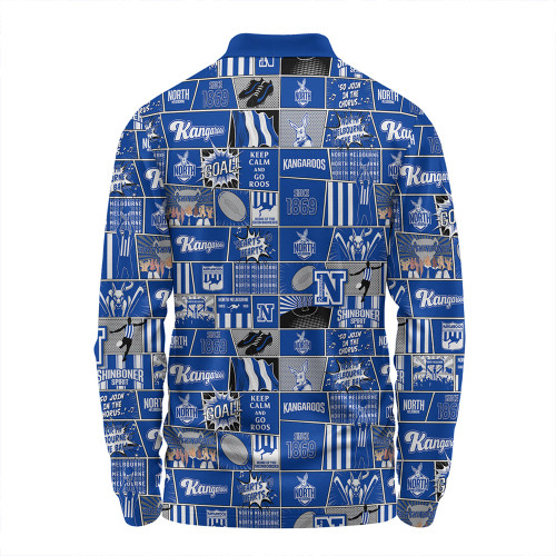North Melbourne Long Sleeve Polo Shirt Legacy Of The Pride Comic Style North Melbourne Long Sleeve Polo Shirt Legacy Of The Pride Comic Style