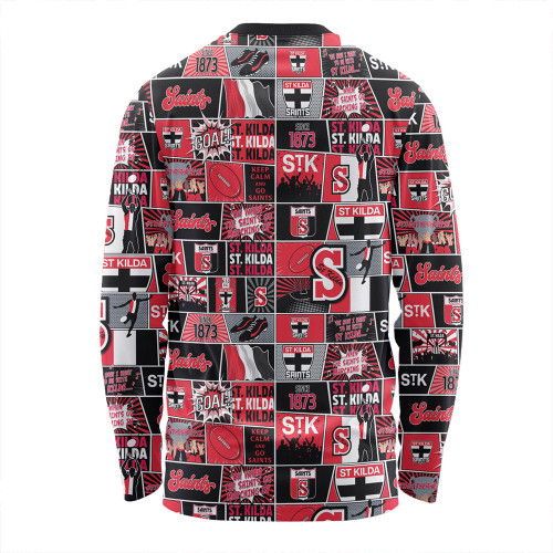 St Kilda Long Sleeve T-shirt Legacy Of The Pride Comic Style