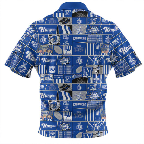 North Melbourne Zip Polo Shirt Legacy Of The Pride Comic Style North Melbourne Zip Polo Shirt Legacy Of The Pride Comic Style