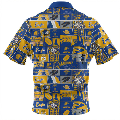 West Coast Eagles Zip Polo Shirt Legacy Of The Pride Comic Style