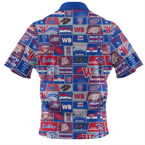 Western Bulldogs Zip Polo Shirt Legacy Of The Pride Comic Style Western Bulldogs Zip Polo Shirt Legacy Of The Pride Comic Style