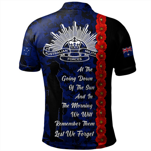 Australia Polo Shirt Poppy Line Anzac Memorial Australia Polo Shirt Poppy Line Anzac Memorial