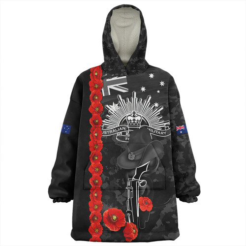 Australia Snug Hoodie Poppy Line Anzac Memorial Australia Snug Hoodie Poppy Line Anzac Memorial