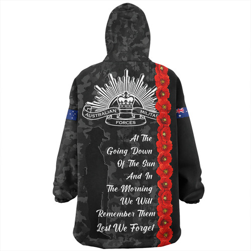 Australia Snug Hoodie Poppy Line Anzac Memorial Australia Snug Hoodie Poppy Line Anzac Memorial