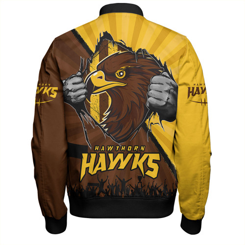 Hawthorn Bomber Jacket Breaking Through Fan Design Hawthorn Bomber Jacket Breaking Through Fan Design