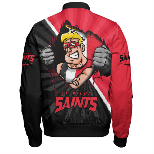 St Kilda Bomber Jacket Breaking Through Fan Design St Kilda Bomber Jacket Breaking Through Fan Design