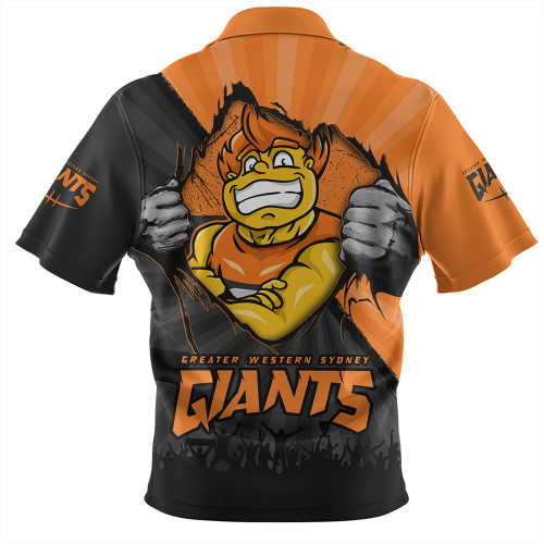 GWS GIANTS Hawaiian Shirt Breaking Through Fan Design GWS GIANTS Hawaiian Shirt Breaking Through Fan Design