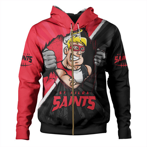 St Kilda Hoodie Breaking Through Fan Design St Kilda Hoodie Breaking Through Fan Design