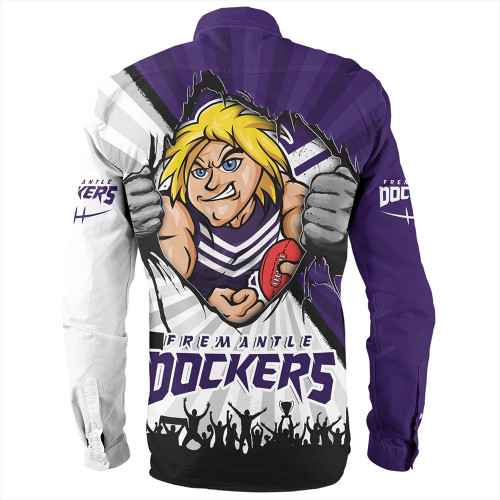 Fremantle Long Sleeve Shirt Breaking Through Fan Design Fremantle Long Sleeve Shirt Breaking Through Fan Design