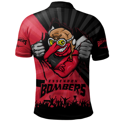 Essendon Polo Shirt Breaking Through Fan Design Essendon Polo Shirt Breaking Through Fan Design