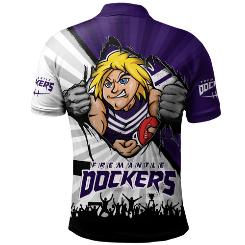 Fremantle Polo Shirt Breaking Through Fan Design Fremantle Polo Shirt Breaking Through Fan Design