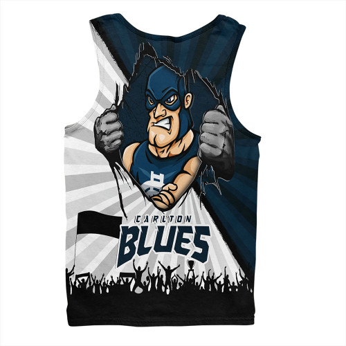 Carlton Men Singlet Breaking Through Fan Design