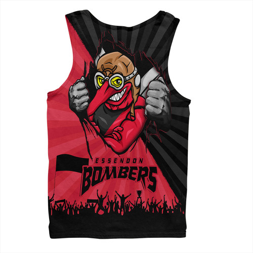 Essendon Men Singlet Breaking Through Fan Design