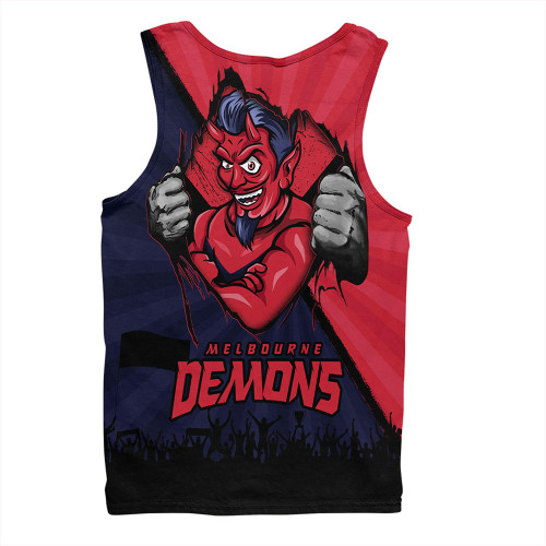Melbourne Men Singlet Breaking Through Fan Design Melbourne Men Singlet Breaking Through Fan Design