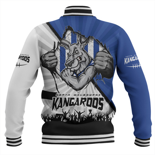 North Melbourne Baseball Jacket Breaking Through Fan Design