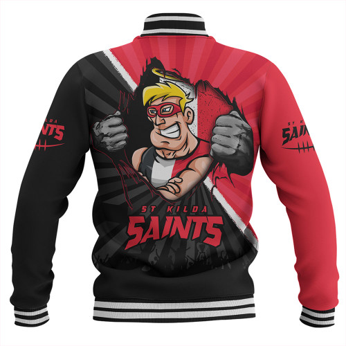 St Kilda Baseball Jacket Breaking Through Fan Design St Kilda Baseball Jacket Breaking Through Fan Design