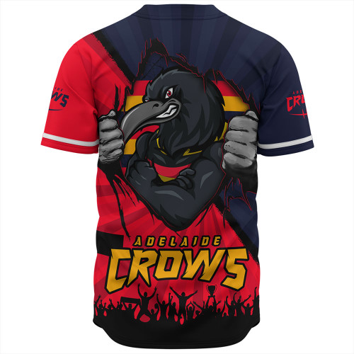 Adelaide Crows Baseball Shirt Breaking Through Fan Design Adelaide Crows Baseball Shirt Breaking Through Fan Design