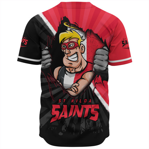 St Kilda Baseball Shirt Breaking Through Fan Design St Kilda Baseball Shirt Breaking Through Fan Design