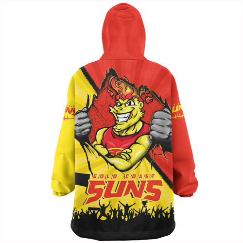 Gold Coast SUNS Snug Hoodie Breaking Through Fan Design Gold Coast SUNS Snug Hoodie Breaking Through Fan Design