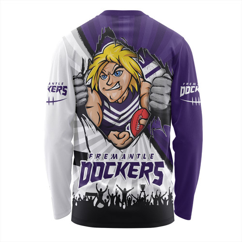 Fremantle Long Sleeve T-shirt Breaking Through Fan Design